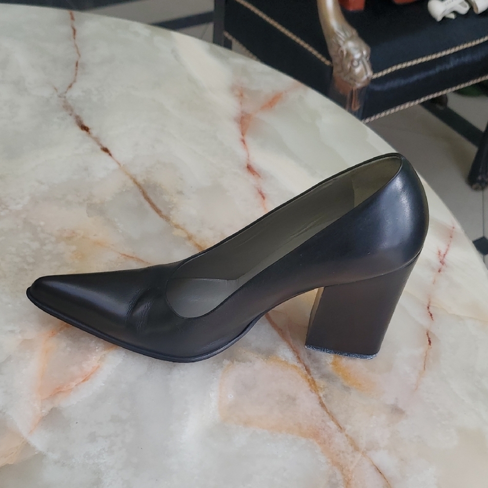 Prada Black Block Heel Pumps